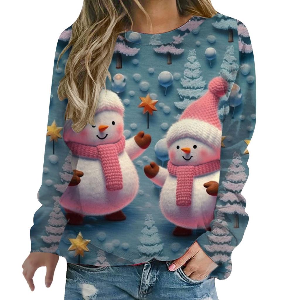 Damen Ugly Christmas Pullover Lustig Bedruckt | Weihnachts Design