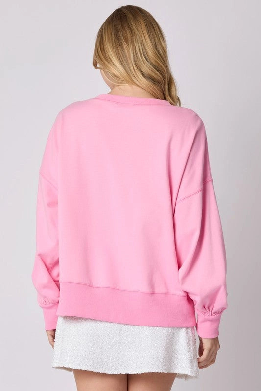 Damen Weihnachtspullover Mit Schleifen | Oversize