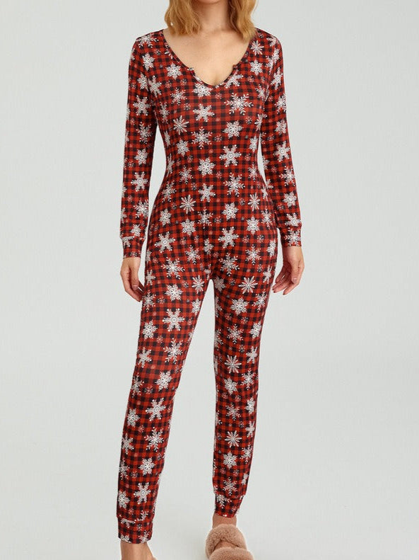 Damen Weihnachtspyjama Mit Rentiermotiv | Familie