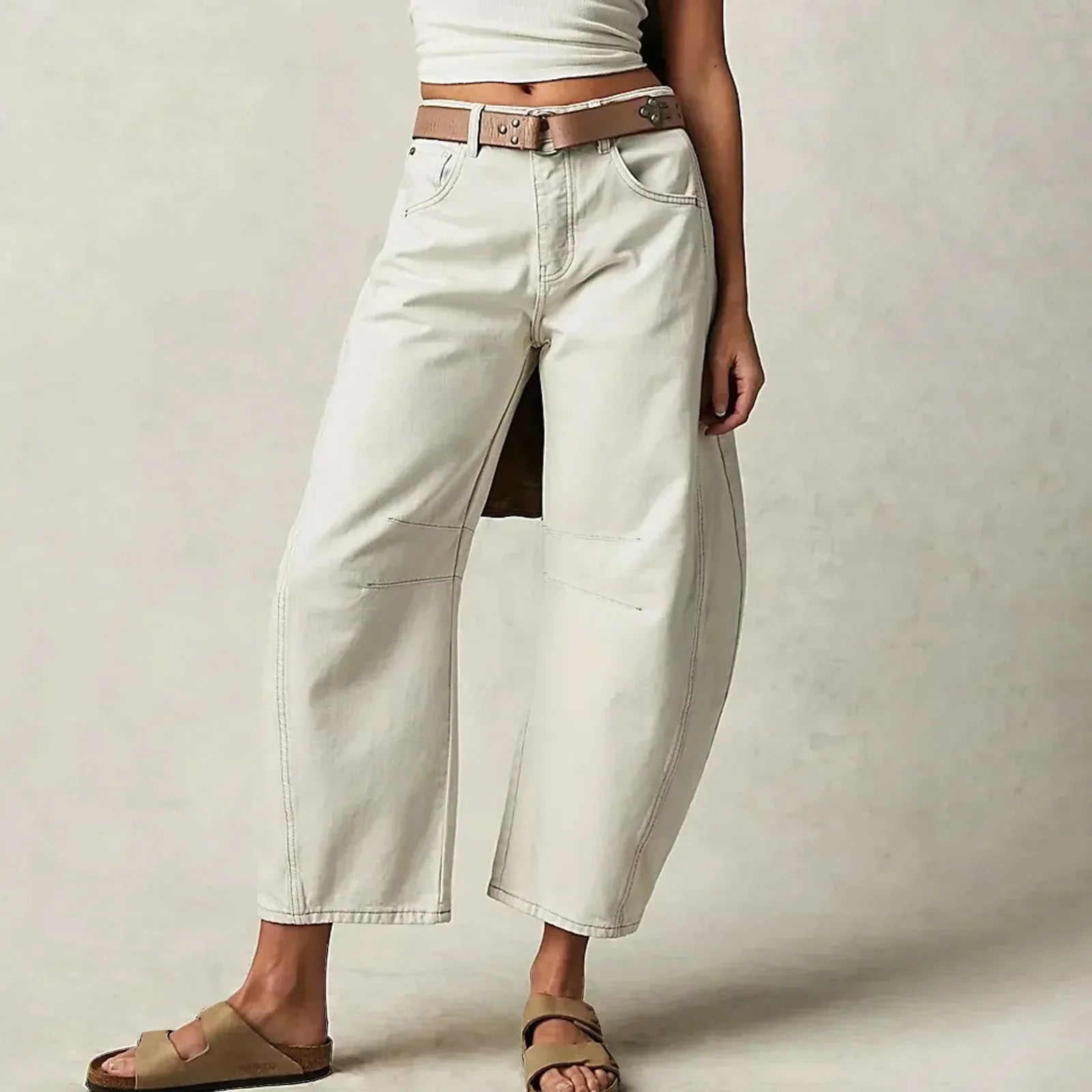 Jeans larges pour femme à taille haute | Baggy