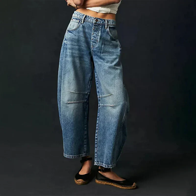 Jeans larges pour femme à taille haute | Baggy