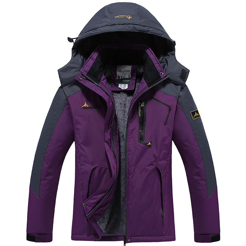 Damen Winter Skijacke Mit Kapuze | Zweifarbig