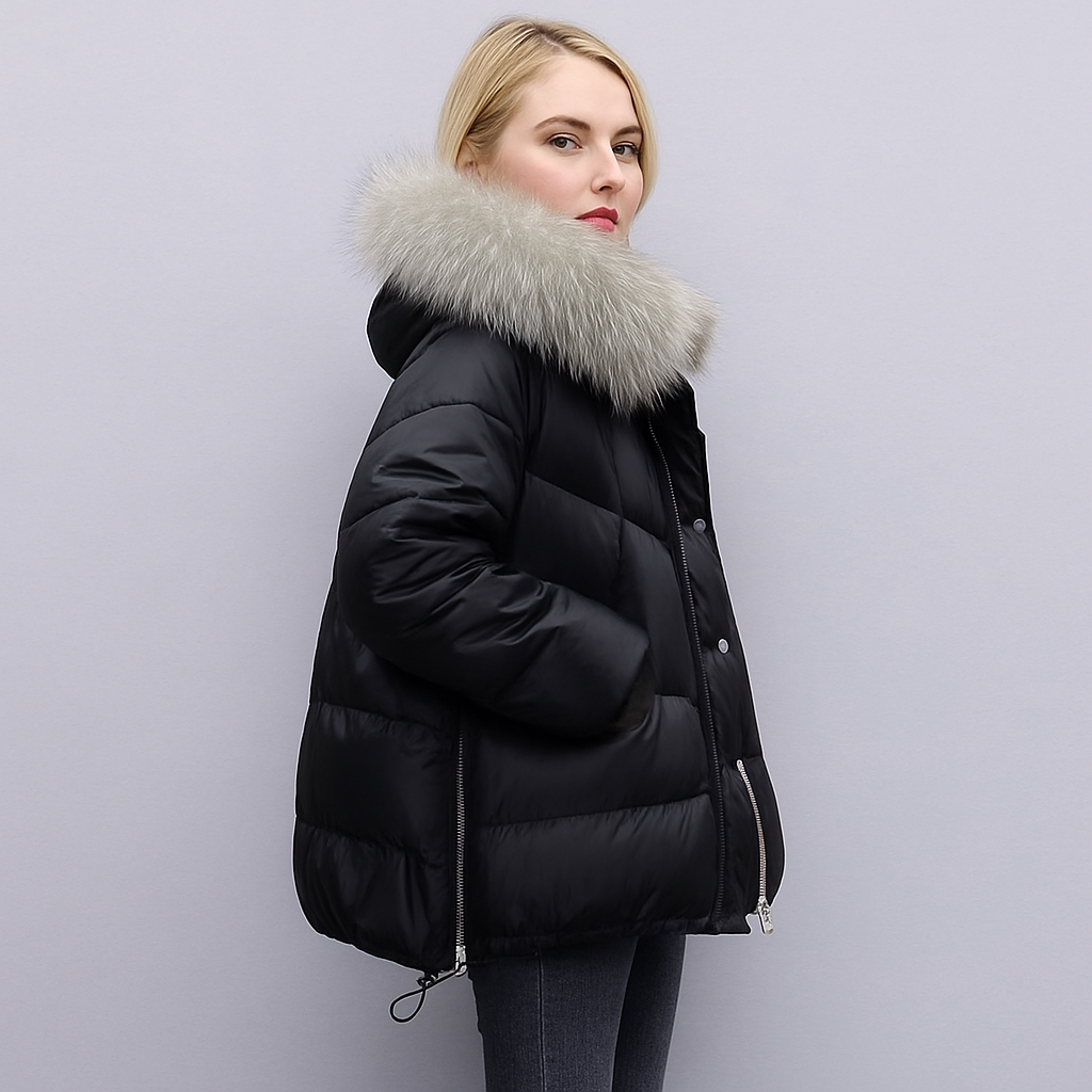 Damen Winterjacke Mit Kapuze Und Fellkragen | Stepp
