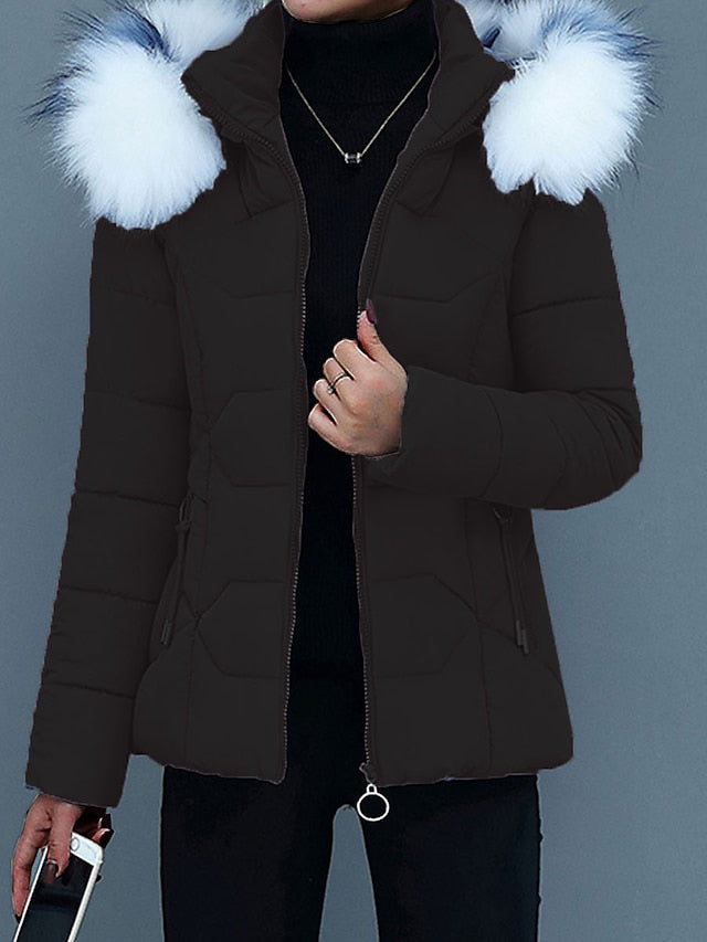 Damen Winterjacke Mit Kapuze | Warm Kurz