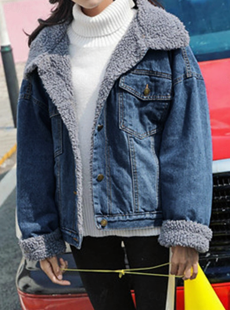 Damen Winterjacke Mit Teddyfutter | Warm