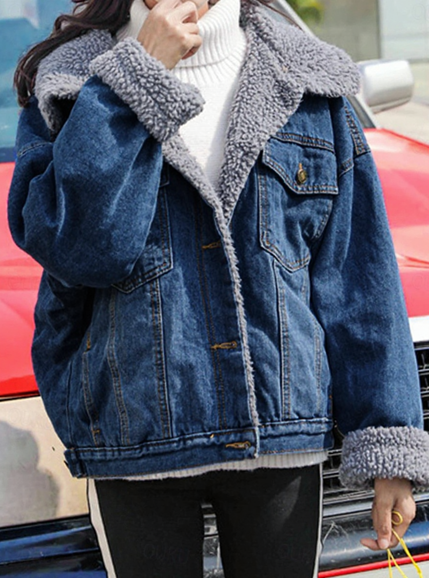 Damen Winterjacke Mit Teddyfutter | Warm