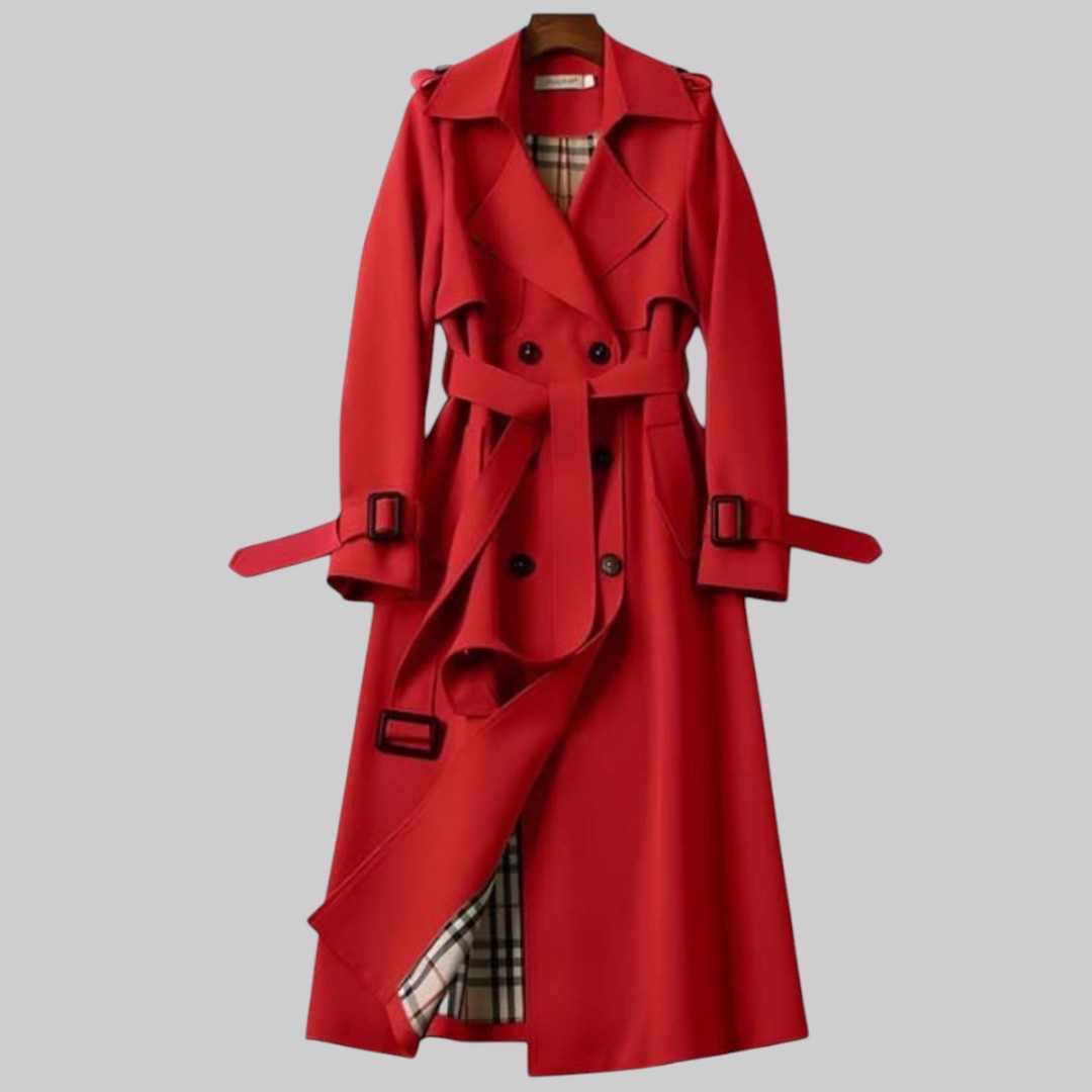 Damen Eleganter Trenchcoat | Lang