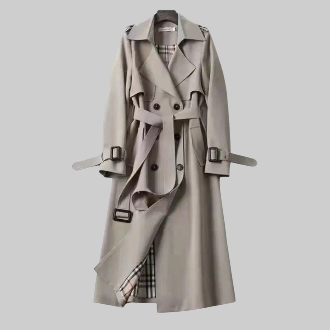 Damen Eleganter Trenchcoat | Lang