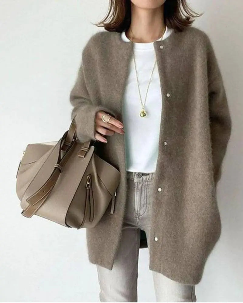 Damen Lange Strickjacke | Elegant