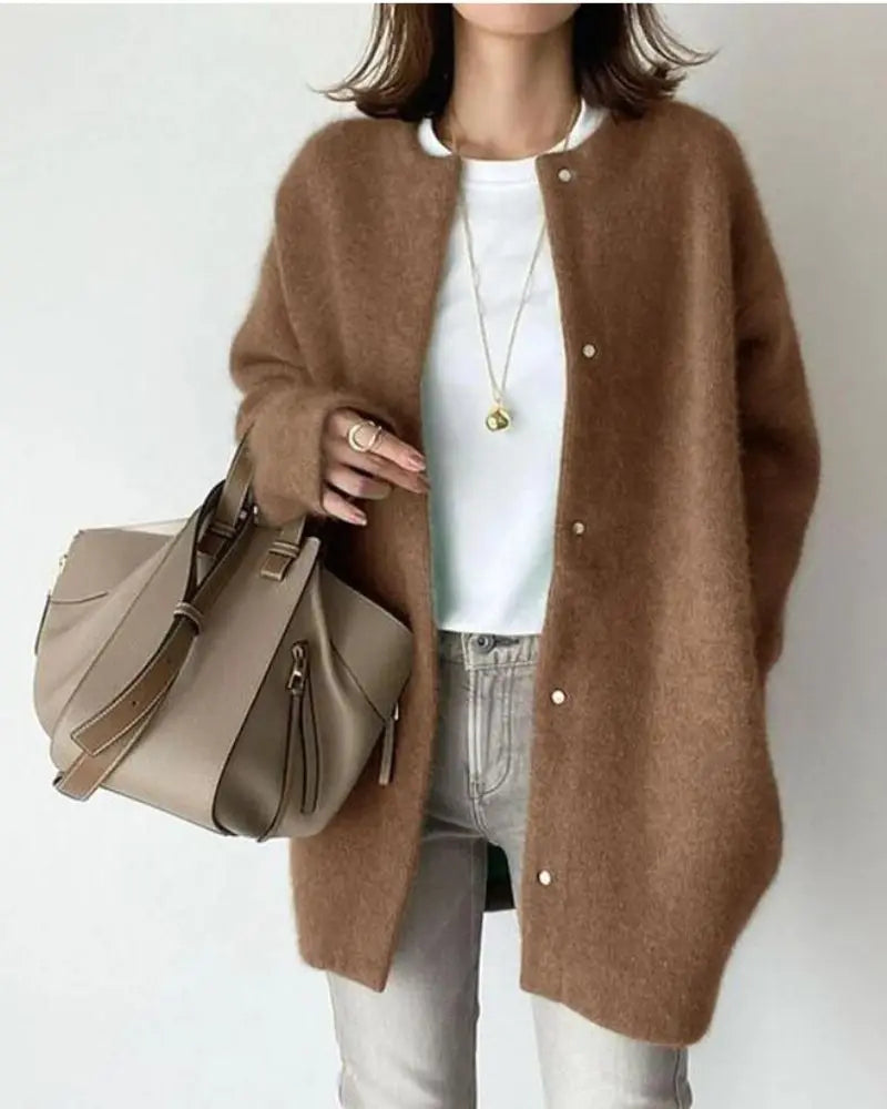 Damen Lange Strickjacke | Elegant