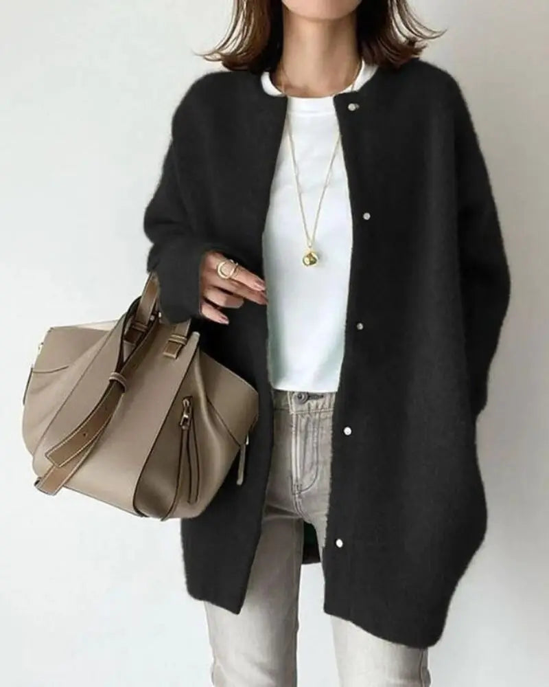 Damen Lange Strickjacke | Elegant