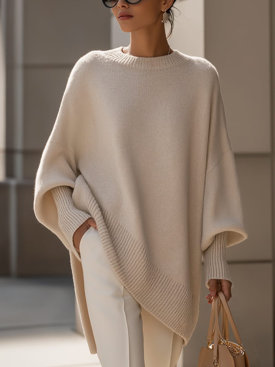 Damen Oversize Pullover | Lang
