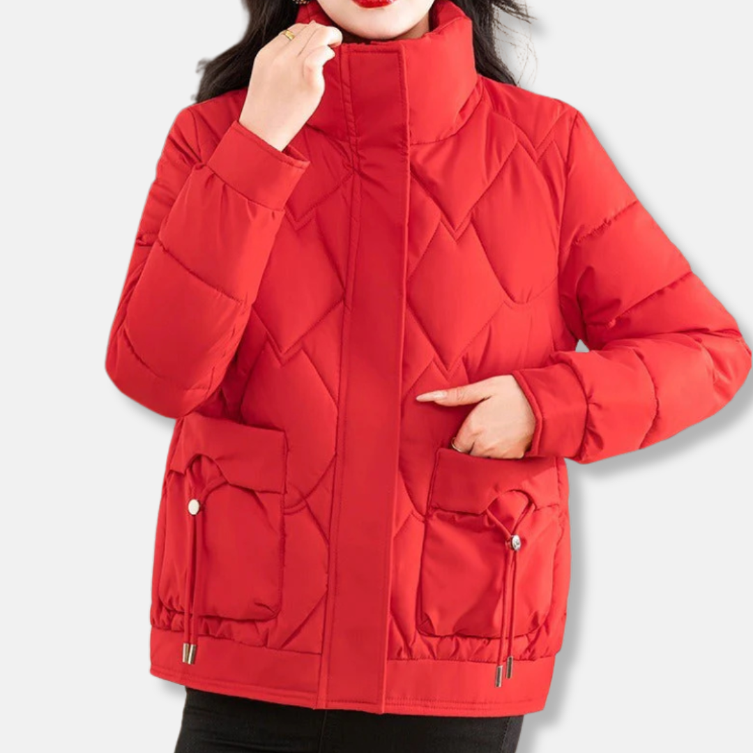 Daunenjacke Damen Mit Steppmuster Und Taschen | Winter