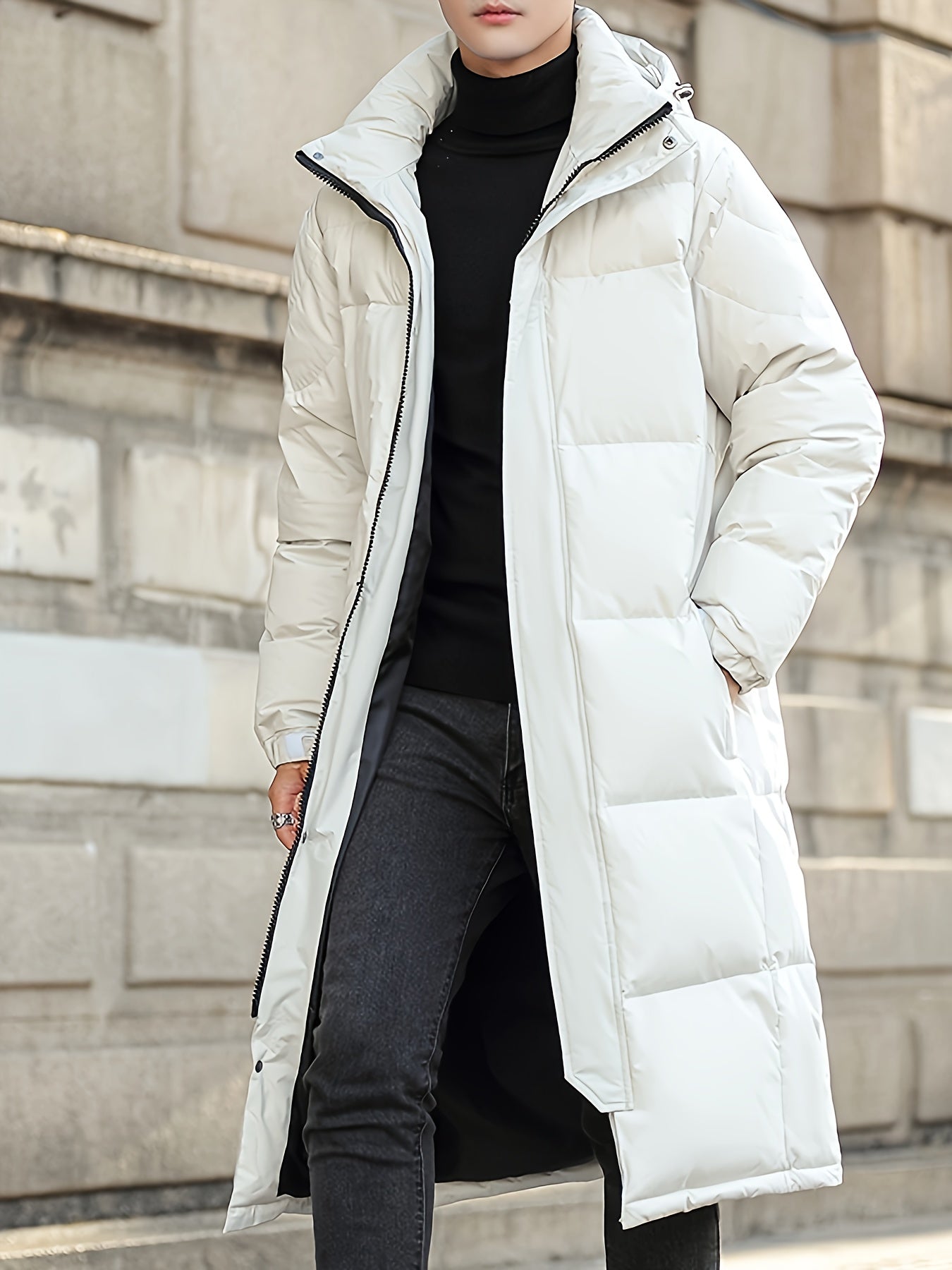 Lange Daunenjacke Herren
