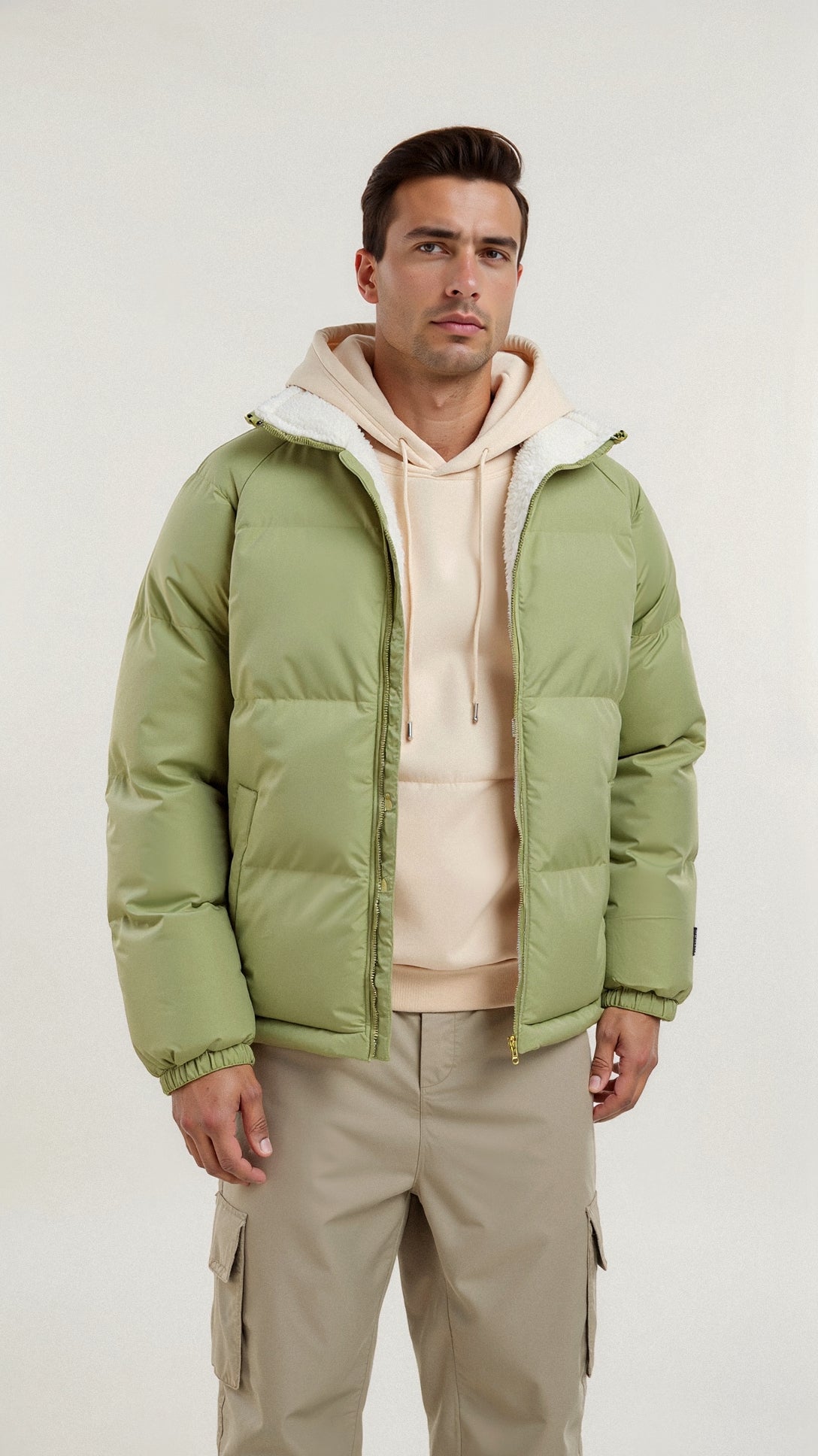 Daunenjacke Herren Mit Fleecefutter | Warme