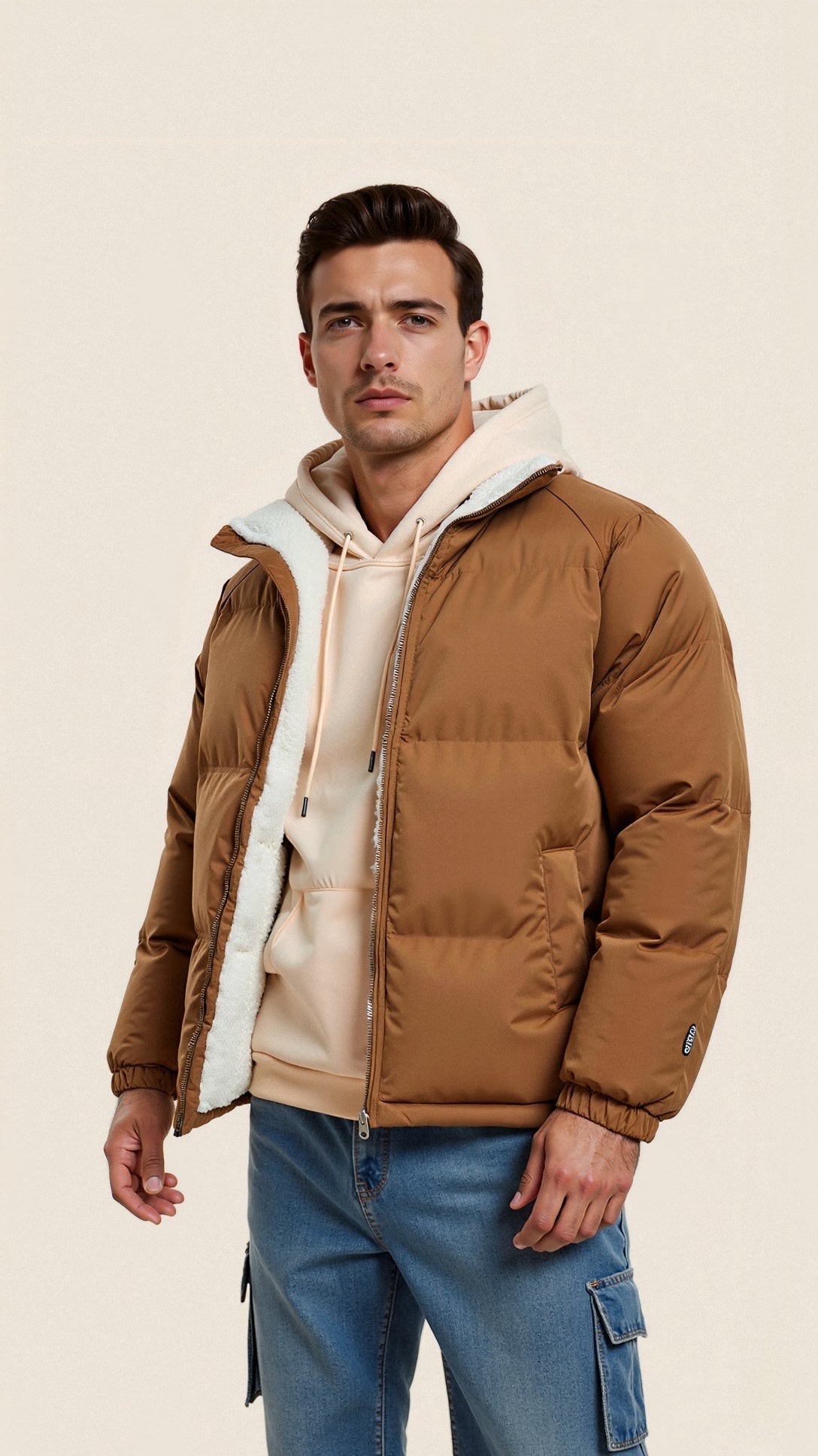 Daunenjacke Herren Mit Fleecefutter | Warme