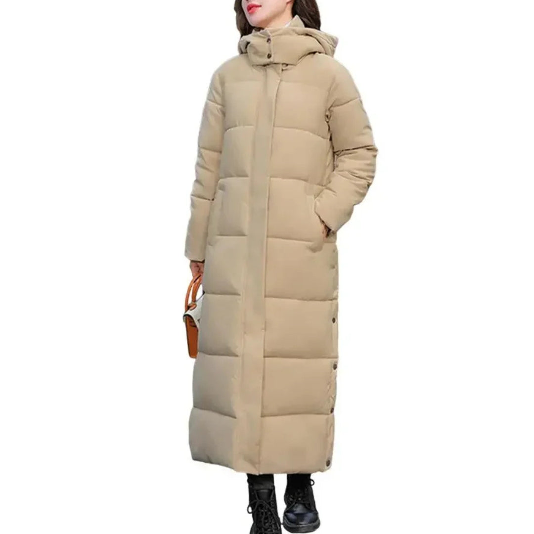 Daunenmantel Damen Extra Lang Mit Kapuze | Stepp