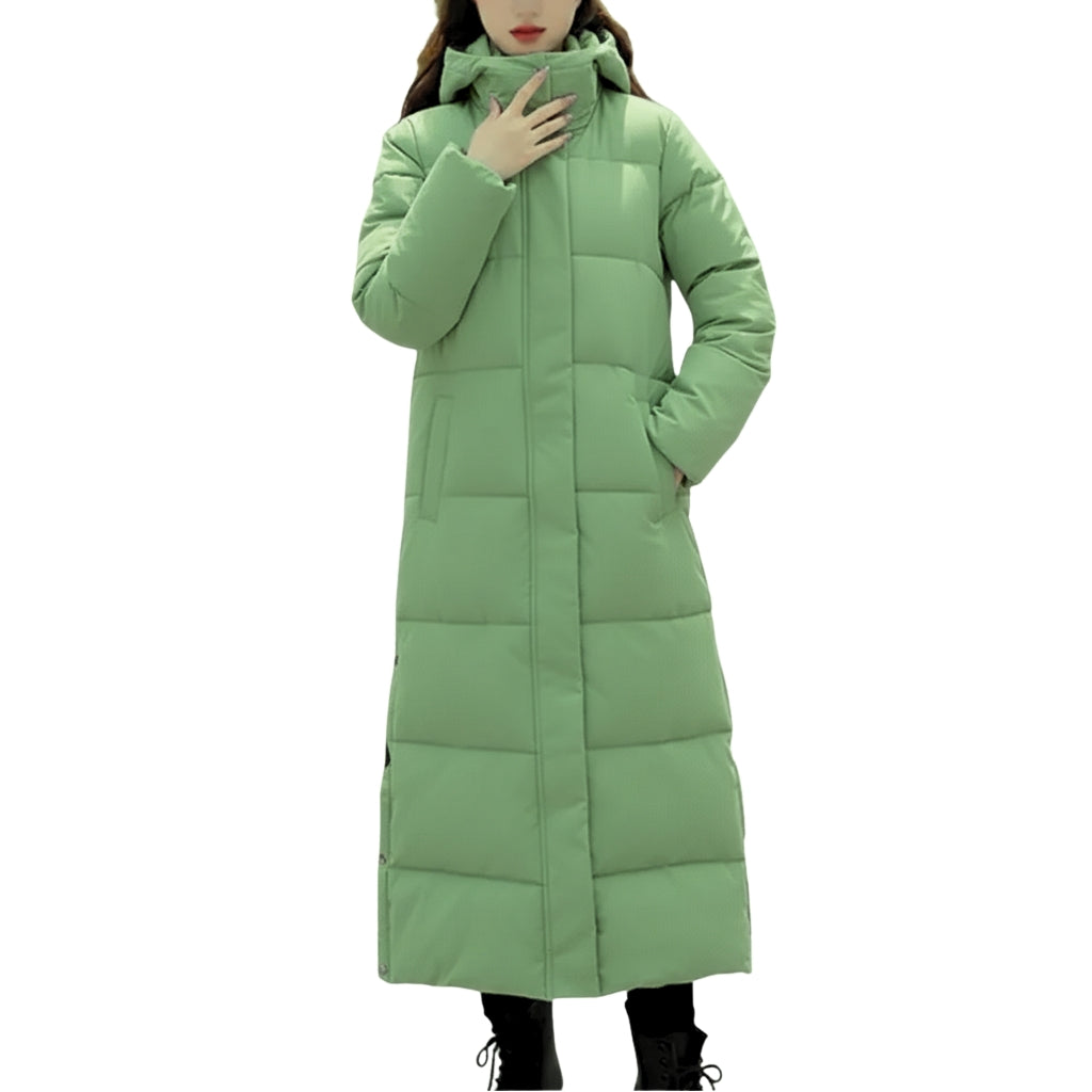 Daunenmantel Damen Extra Lang Mit Kapuze | Stepp