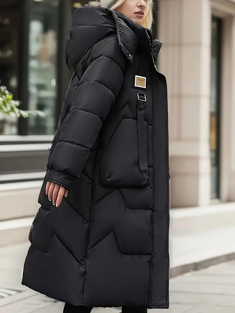 Daunenmantel Damen Lang Mit Kapuze | Winter