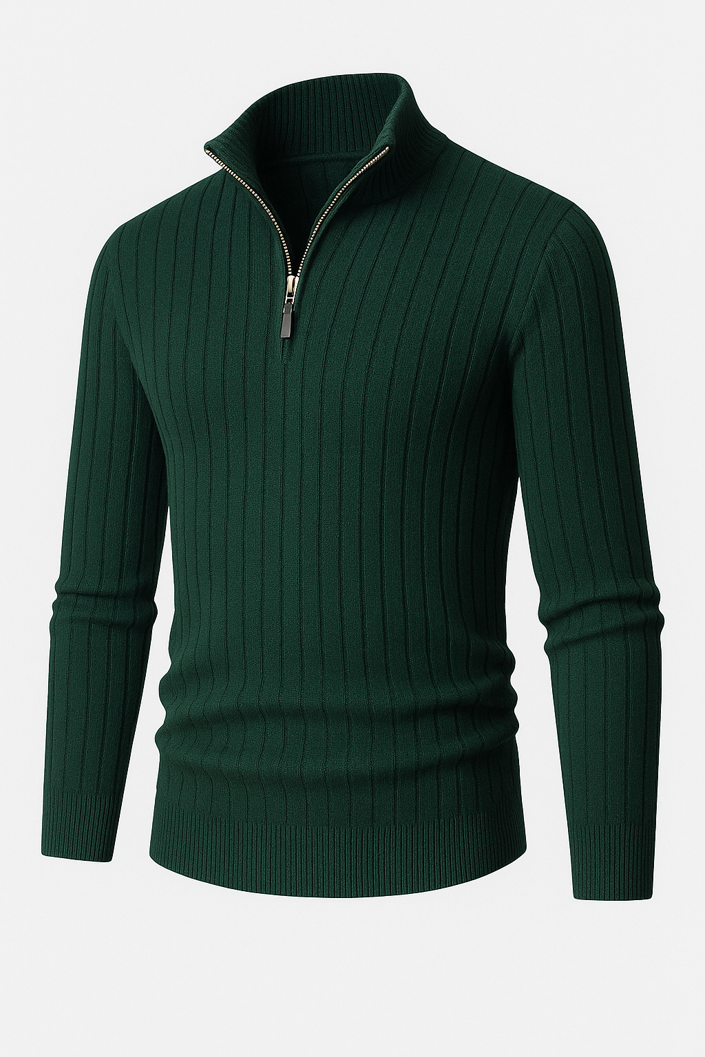 Eduard – Pull en maille avec col montant et détail zippé