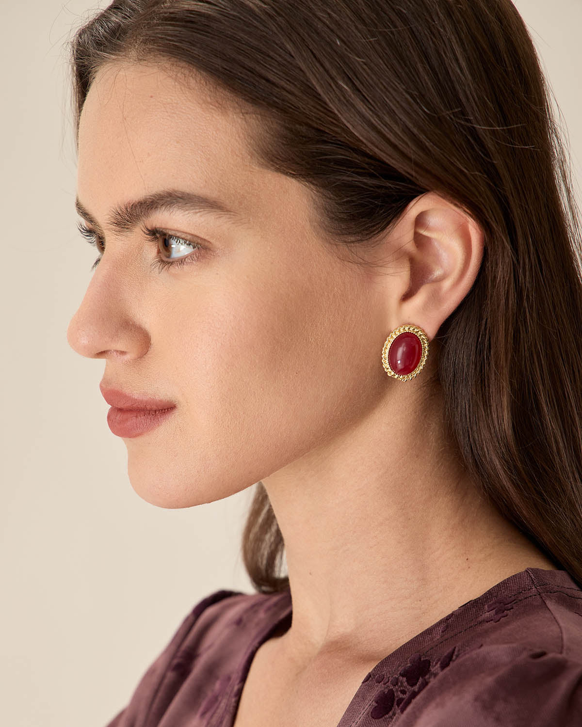 Elegante Damen Oval-Ohrringe | Retro-Design