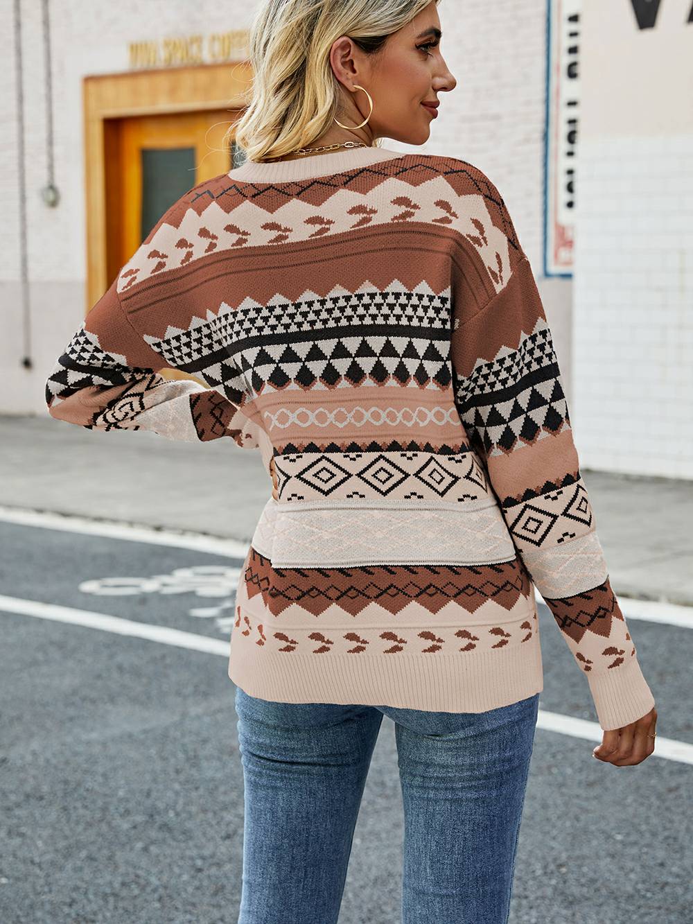 Fair-Isle Damenpullover Warm | Strick