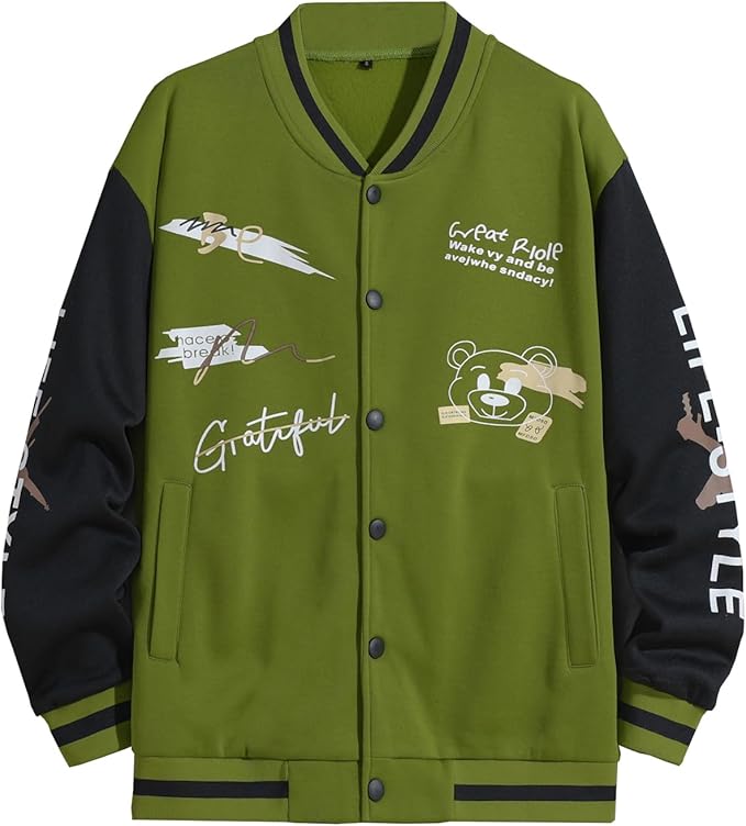 Herren College Jacke Mit Aufnähern Und Stickerei | Sportlicher Stil