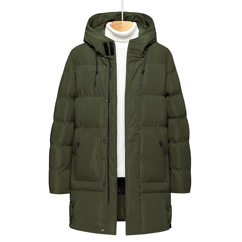 Herren Daunenjacke Lang Mit Kapuze | Winter