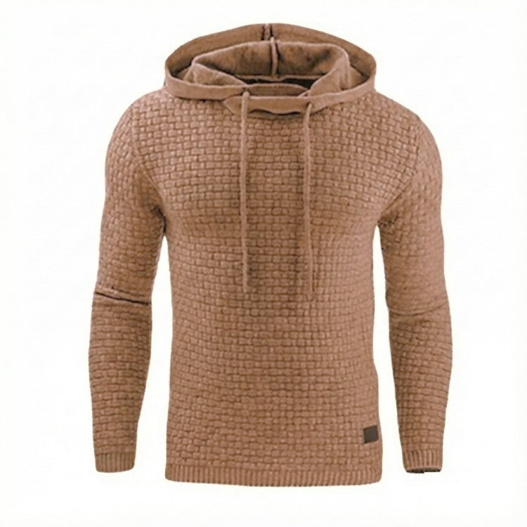 Herren Strick Hoodie Mit Strukturmuster | Schmaler Schnitt