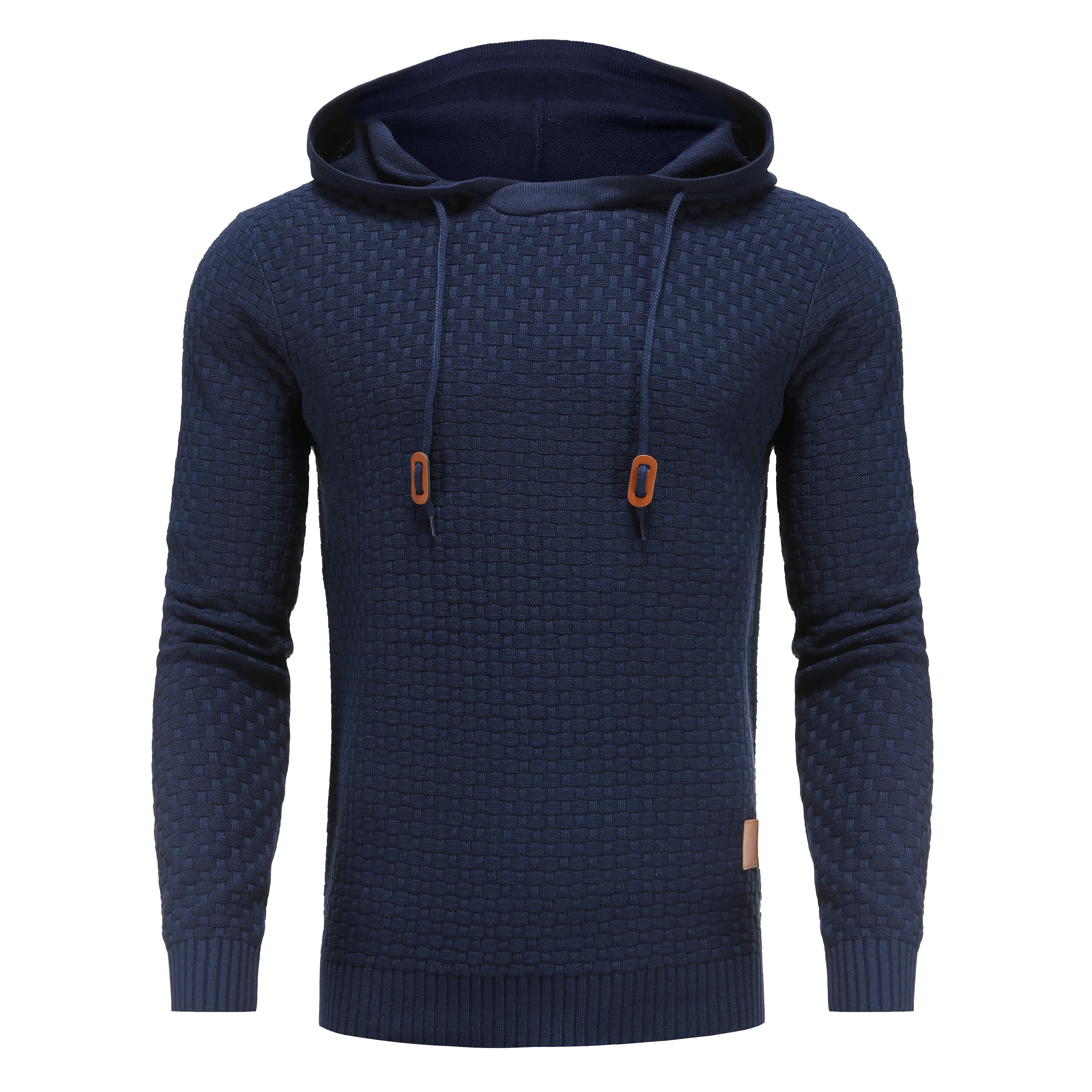 Herren Strick Hoodie Mit Strukturmuster | Schmaler Schnitt
