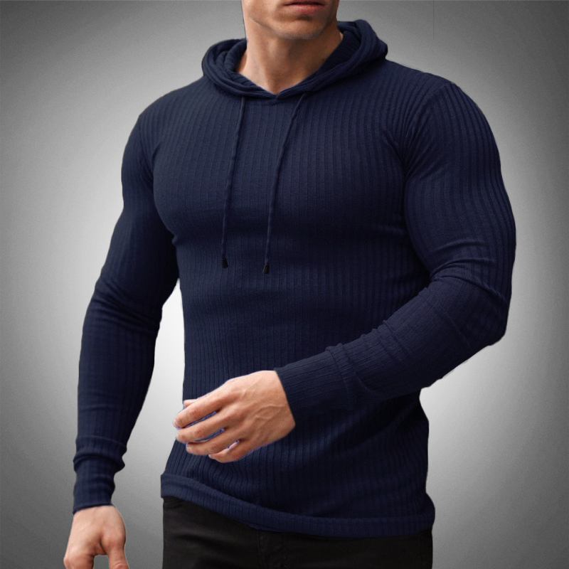 Herren-Strickhoodie Mit Slim Fit | Langarm