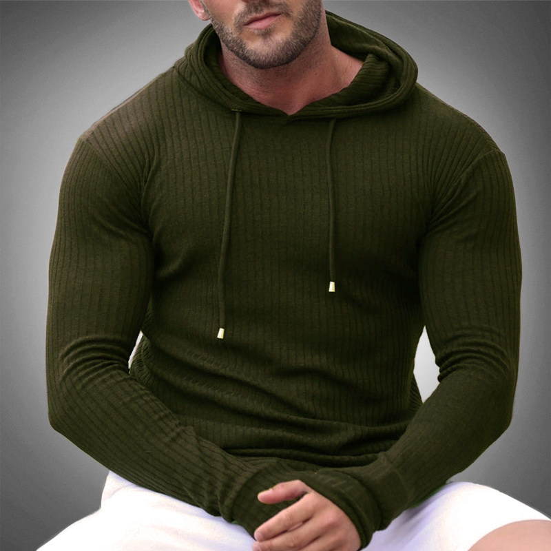 Herren-Strickhoodie Mit Slim Fit | Langarm