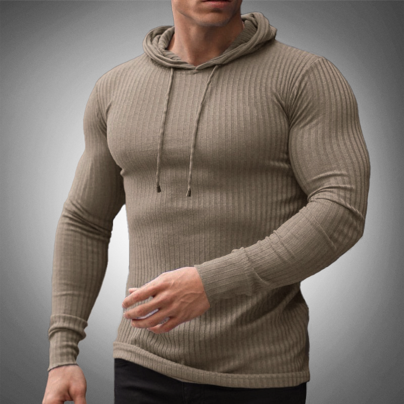 Herren-Strickhoodie Mit Slim Fit | Langarm