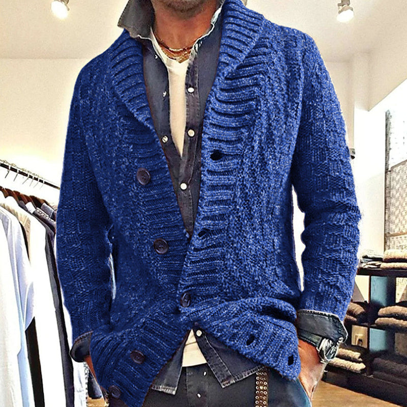 Herren Strickjacke Grob Gestrickt Mit Knöpfen | Vintage