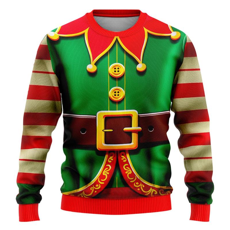 Herren Ugly Christmas Pullover Lustig Bedruckt | Weihnachts Sweater