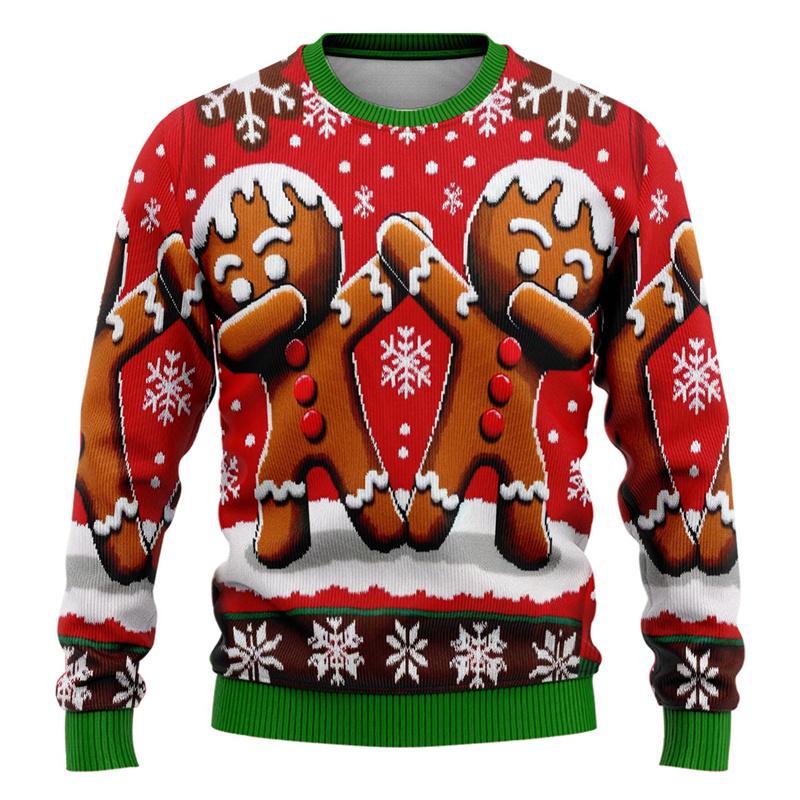 Herren Ugly Christmas Pullover Lustig Bedruckt | Weihnachts Sweater