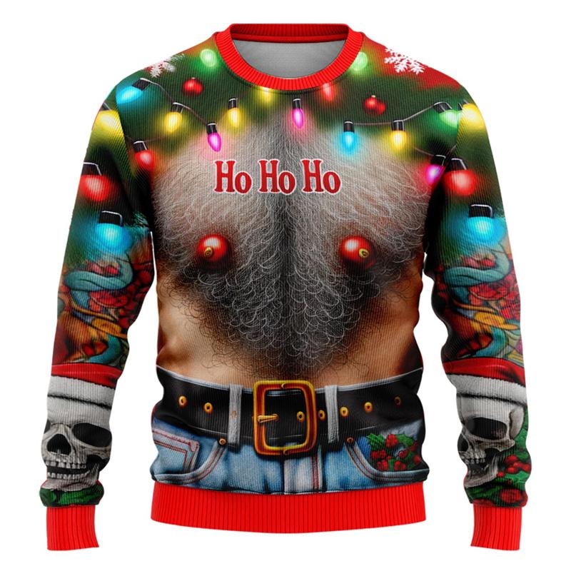 Herren Ugly Christmas Pullover Lustig Bedruckt | Weihnachts Sweater