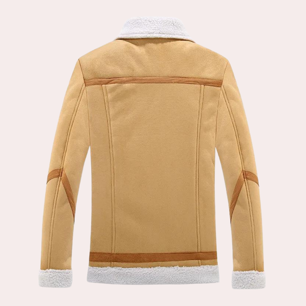 Herren Winterjacke Fleece Mit Umlegekragen | Warm