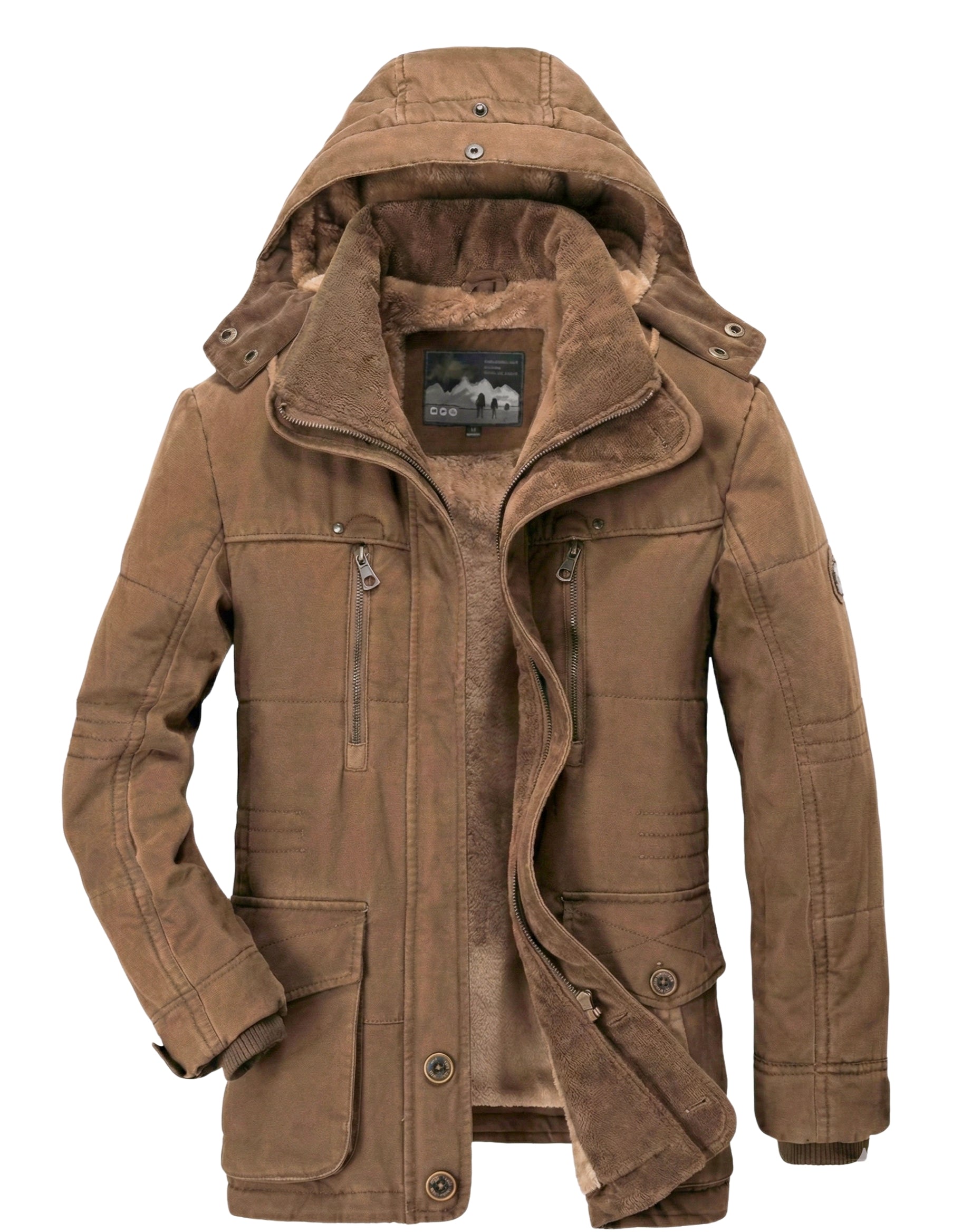 Herren Winterjacke Mit Fleecefutter & Kapuze | Warm