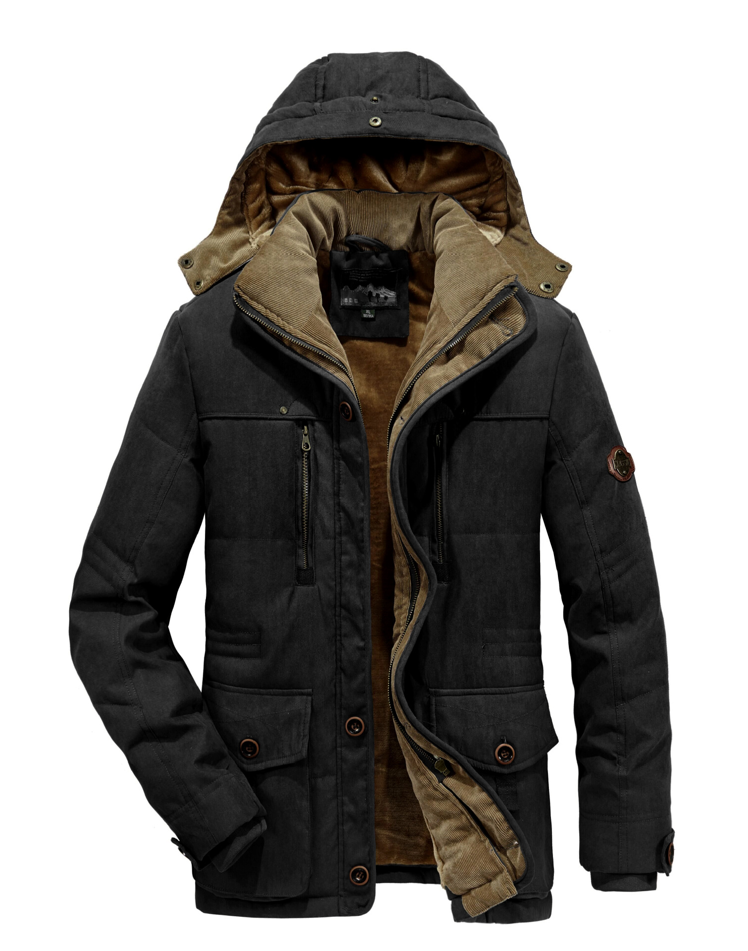 Herren Winterjacke Mit Fleecefutter & Kapuze | Warm