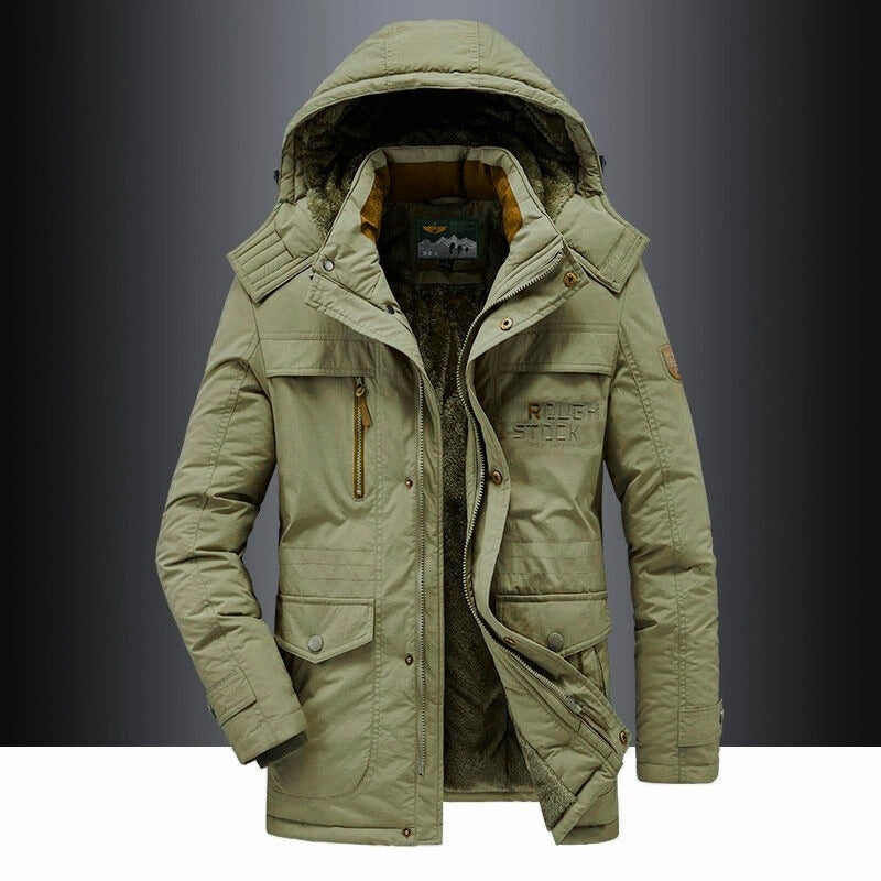 Herren Winterjacke Mit Fleecefutter Und Kapuze | Warme