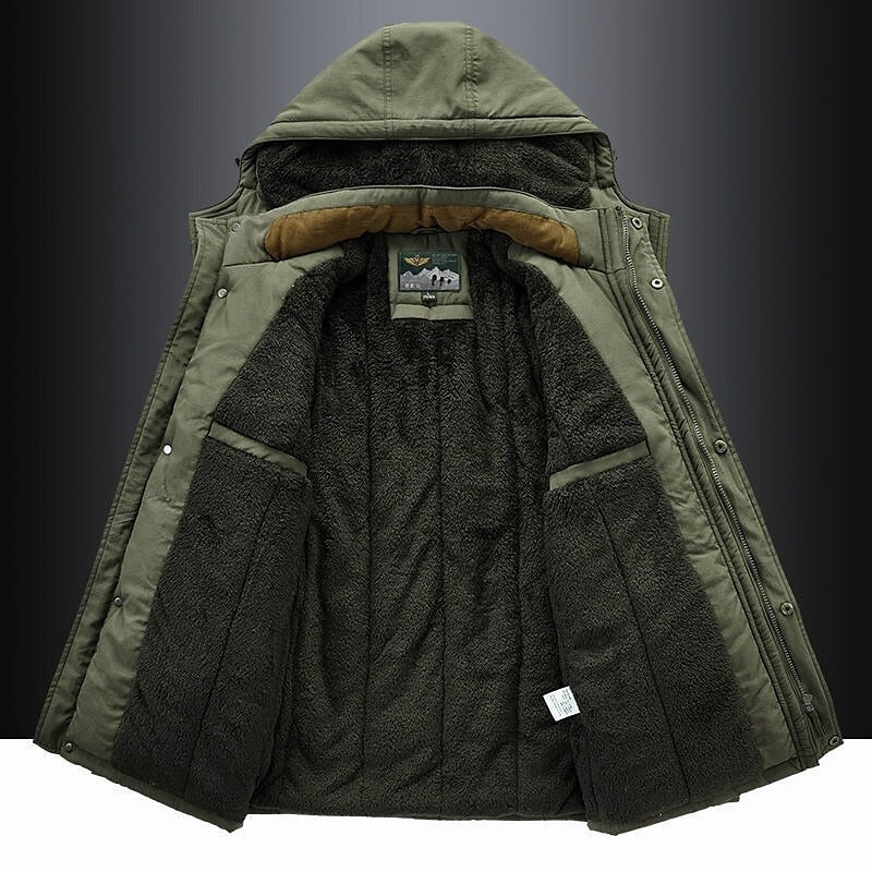 Herren Winterjacke Mit Fleecefutter Und Kapuze | Warme