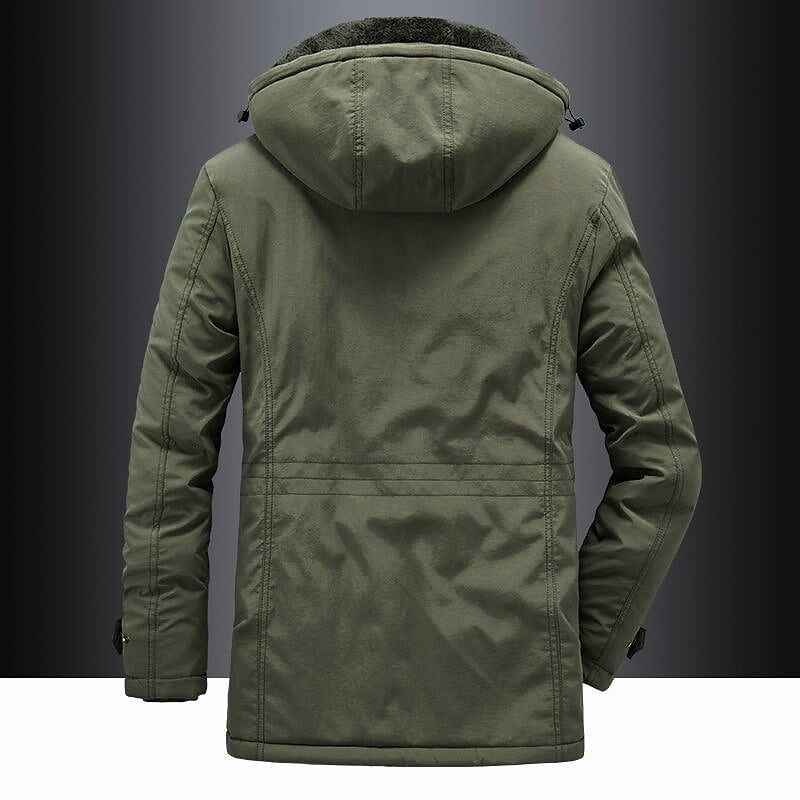 Herren Winterjacke Mit Fleecefutter Und Kapuze | Warme