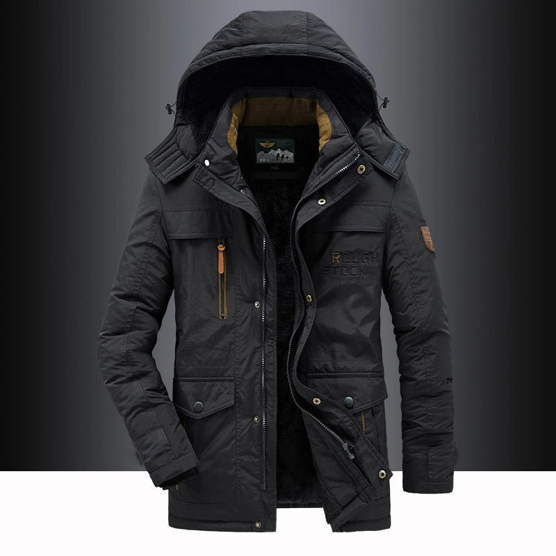 Herren Winterjacke Mit Fleecefutter Und Kapuze | Warme