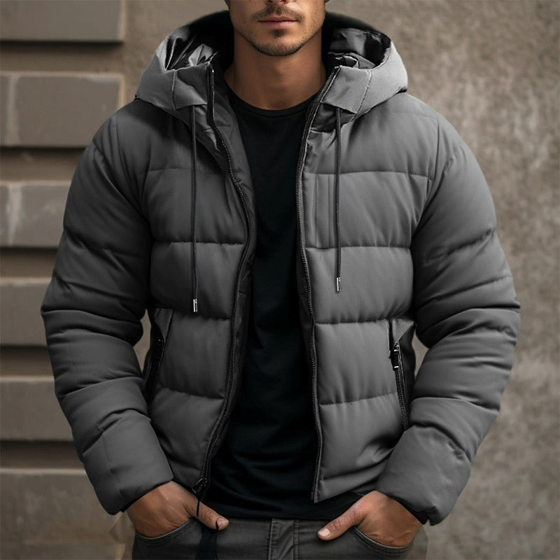 Herren Winterjacke Stepp Kapuze | Warm