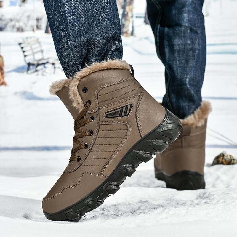Herren Winterwanderschuhe Hoch Mit Schnürung Und Rutschfester Sohle | Outdoor
