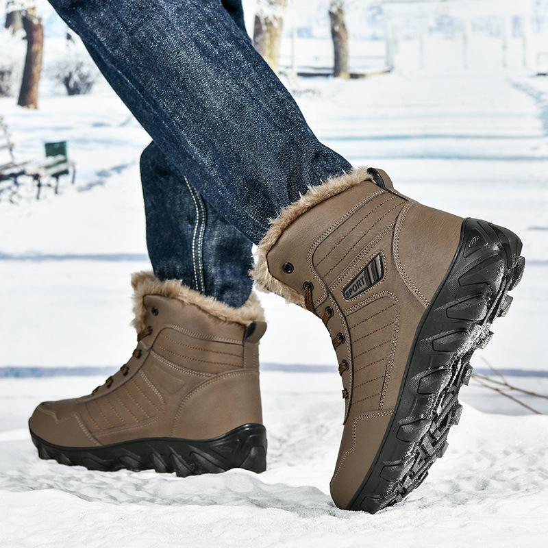 Herren Winterwanderschuhe Hoch Mit Schnürung Und Rutschfester Sohle | Outdoor