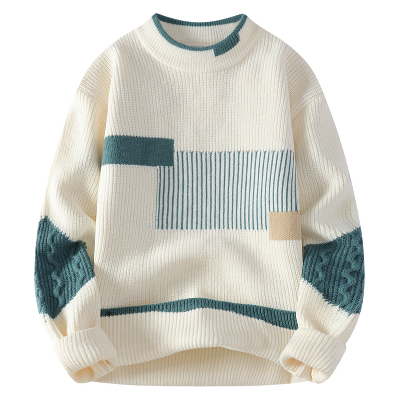 Herren pullover mit geometrischem Muster | Warm