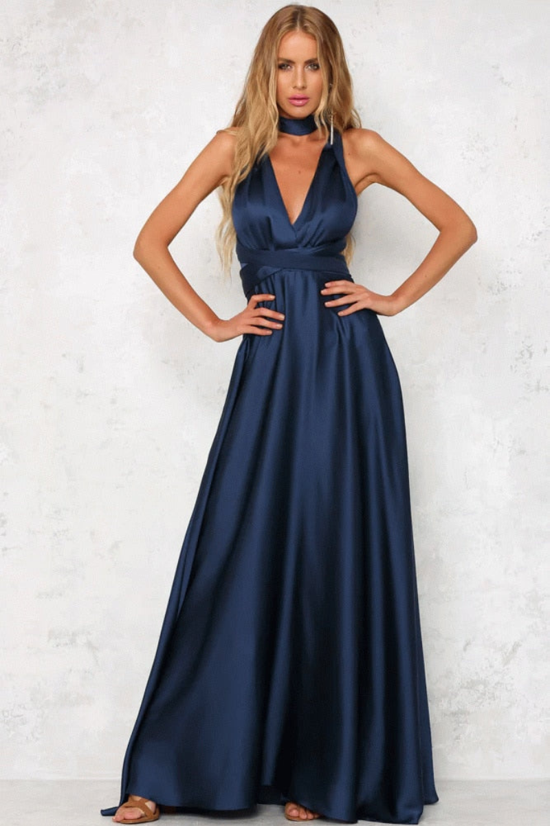 Hochzeitsgast Kleid Damen Mit Tiefem Ausschnitt | Maxi