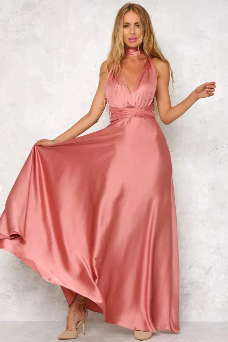 Hochzeitsgast Kleid Damen Mit Tiefem Ausschnitt | Maxi